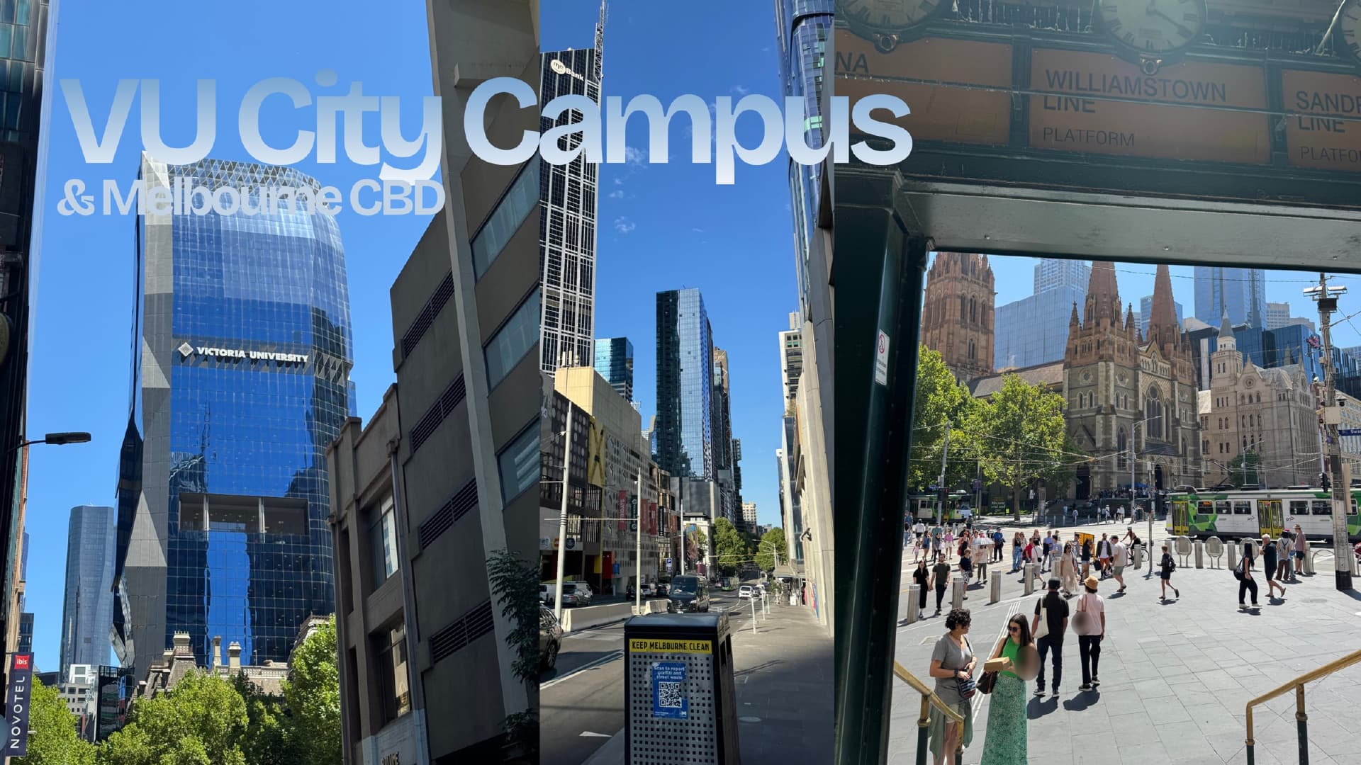 Victoria University City CampusとMelbourne CBDを紹介する報告スライド