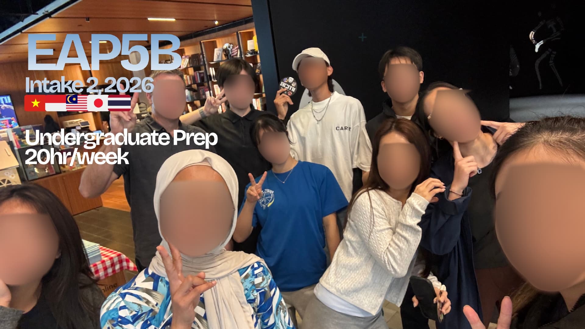 EAP5Bのクラスと週20時間のUndergraduate Preparationを紹介する報告スライド