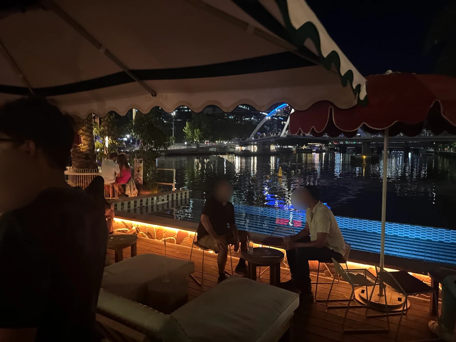 2月20日 — Yarra River沿いのテラスから眺める夜景